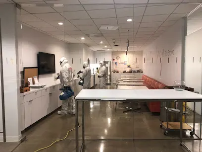 Water damage restoration in a commercial interior in Encino, CA